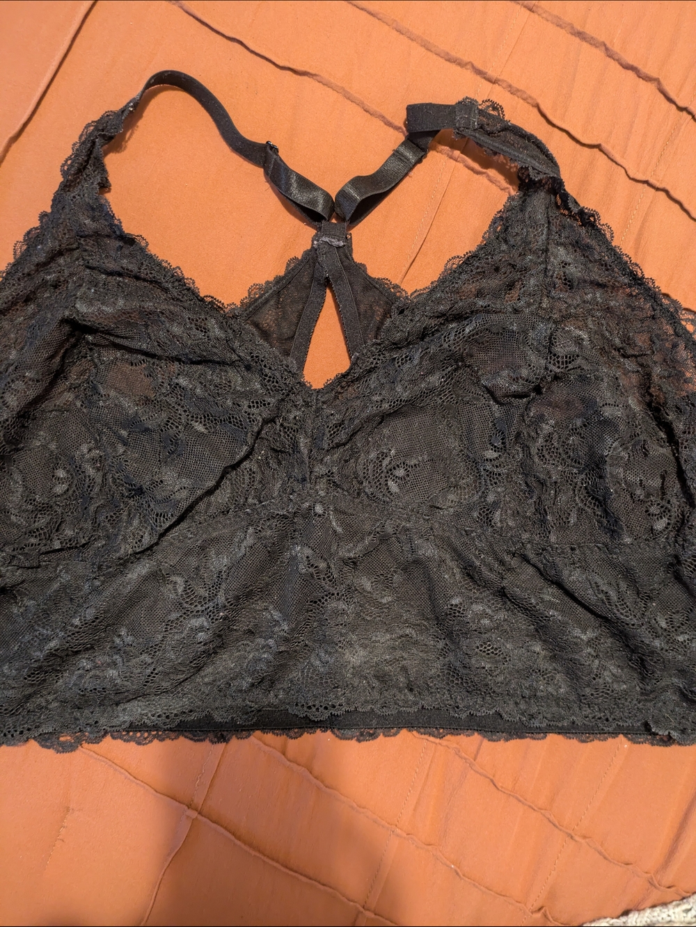 torrid Black Lace Bralette with Keyhole Back Detail